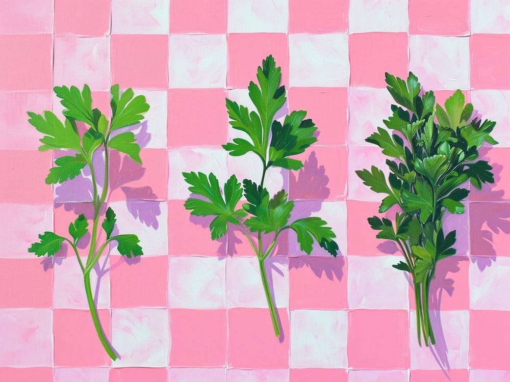 Loose Herbs Pink Checkerboard 2