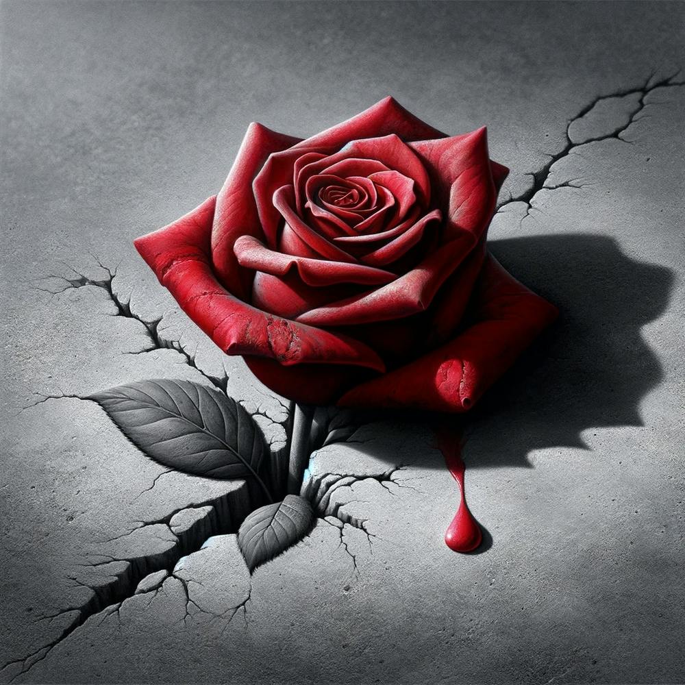 A Rose that grew from the concrete