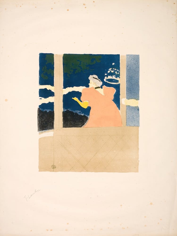 Aux Ambassadeurs Chanteuse Au Café Concert, Henri de Toulouse-Lautrec
