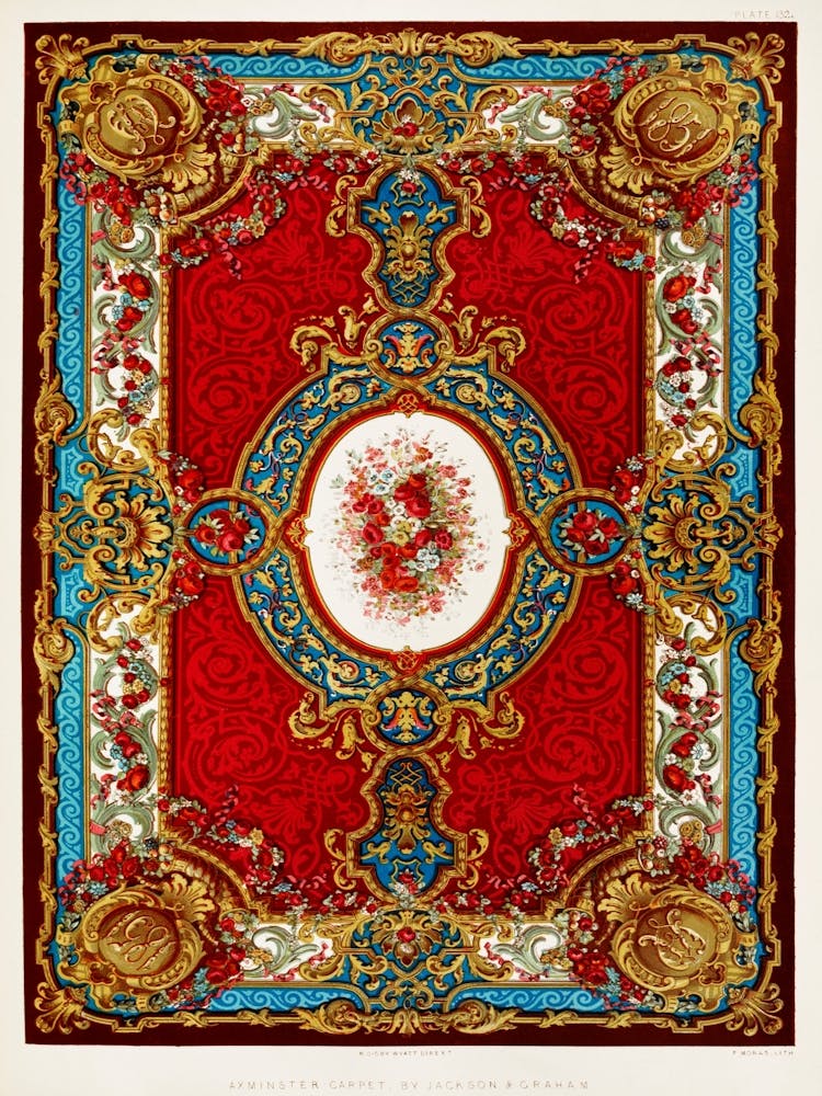 Red And Gold Rug