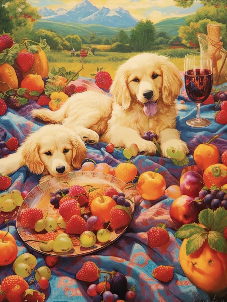 Puppies Picnic Kitsch 1