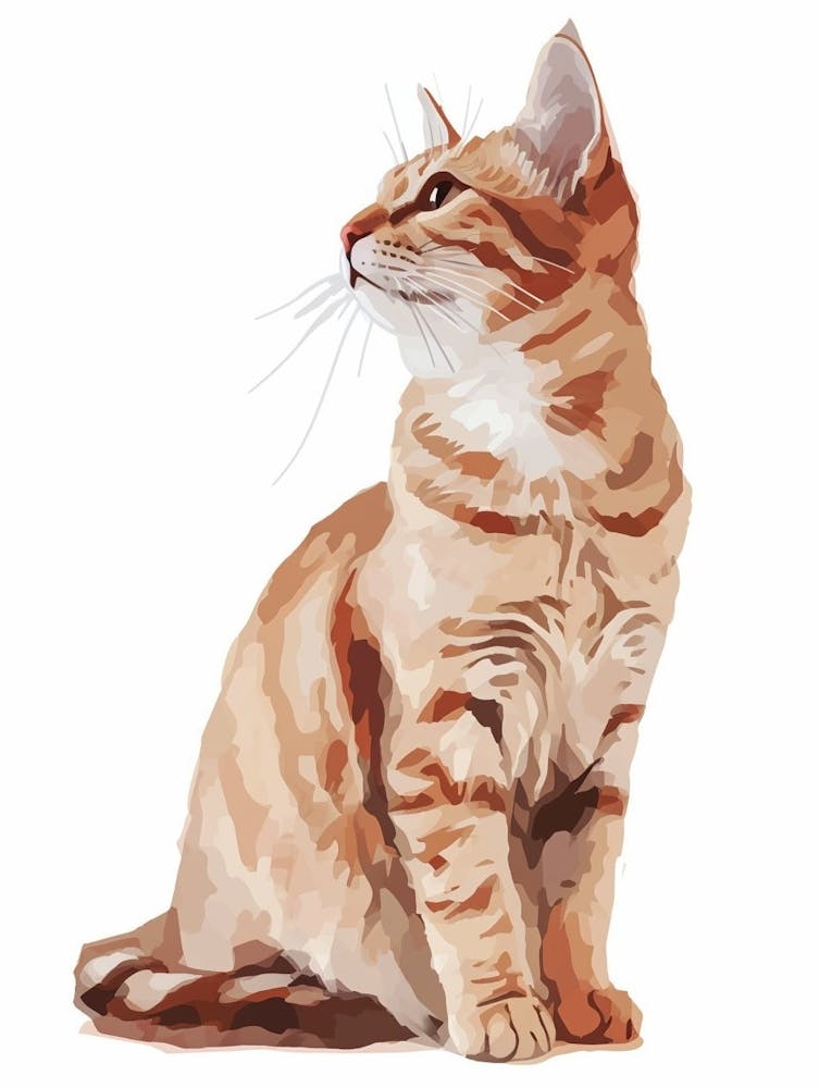 American Wirehair Katze Clipart-Illustration 7