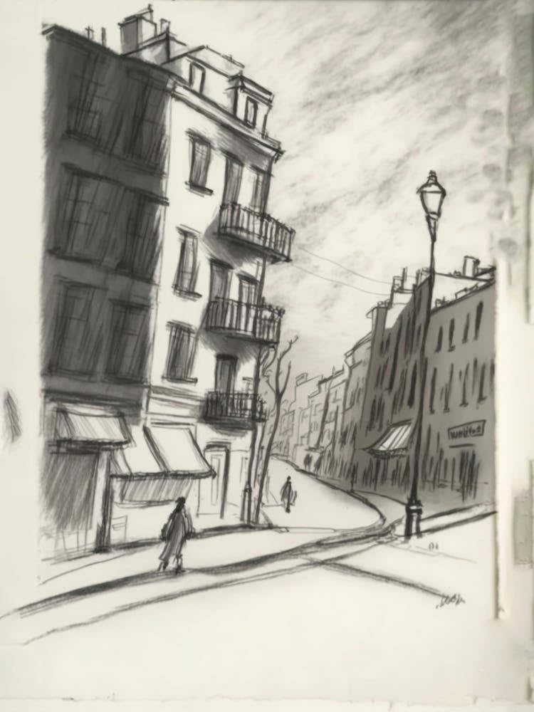Vintage Street Sketch