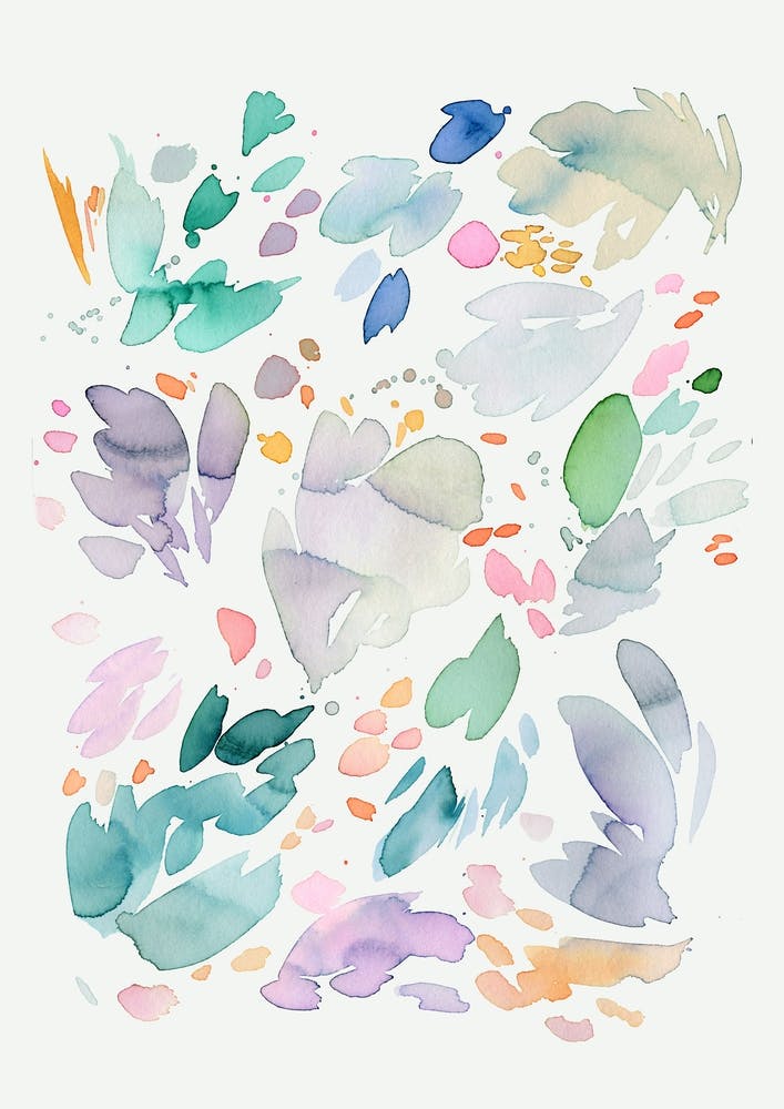 Abstract Watercolour Petals Flowers