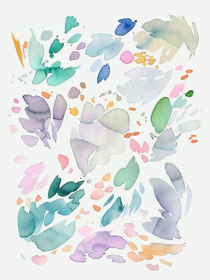 Abstract Watercolour Petals Flowers