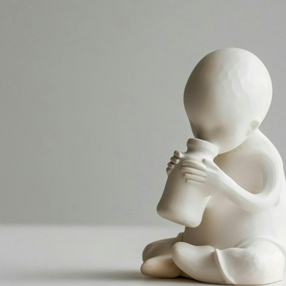 Child Drinking From A Bottle