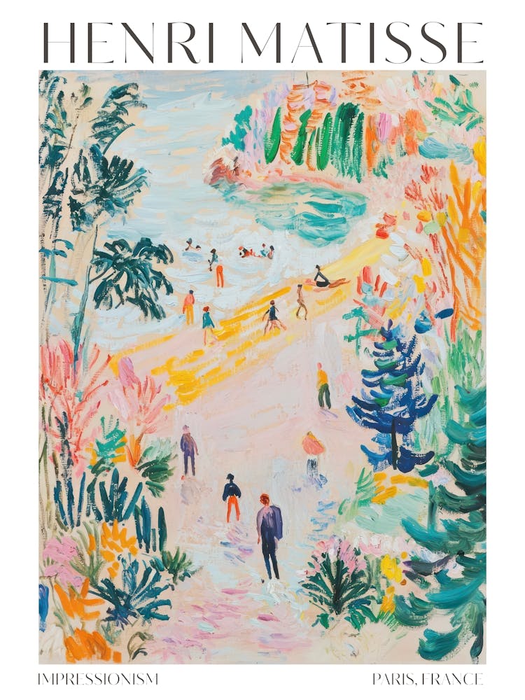 Matisse Print Coastal Eclectic Maximalist Beach Trendy Decor Matisse Gift Idea