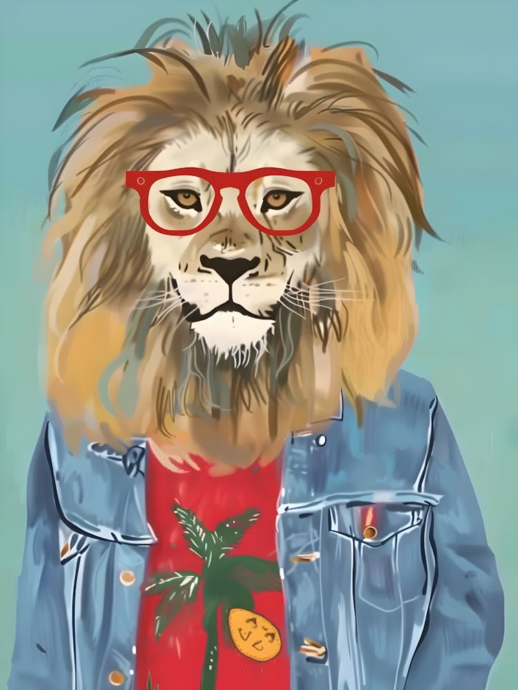 Lion With Glasses 1