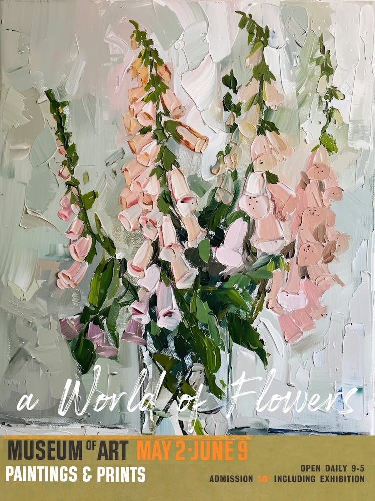 A World Of Flowers, Van Gogh Exhibition Foxglove 1
