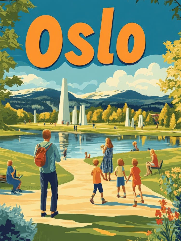 Aihrgdesign A 1970s Inspired Travel Poster For Oslo 2