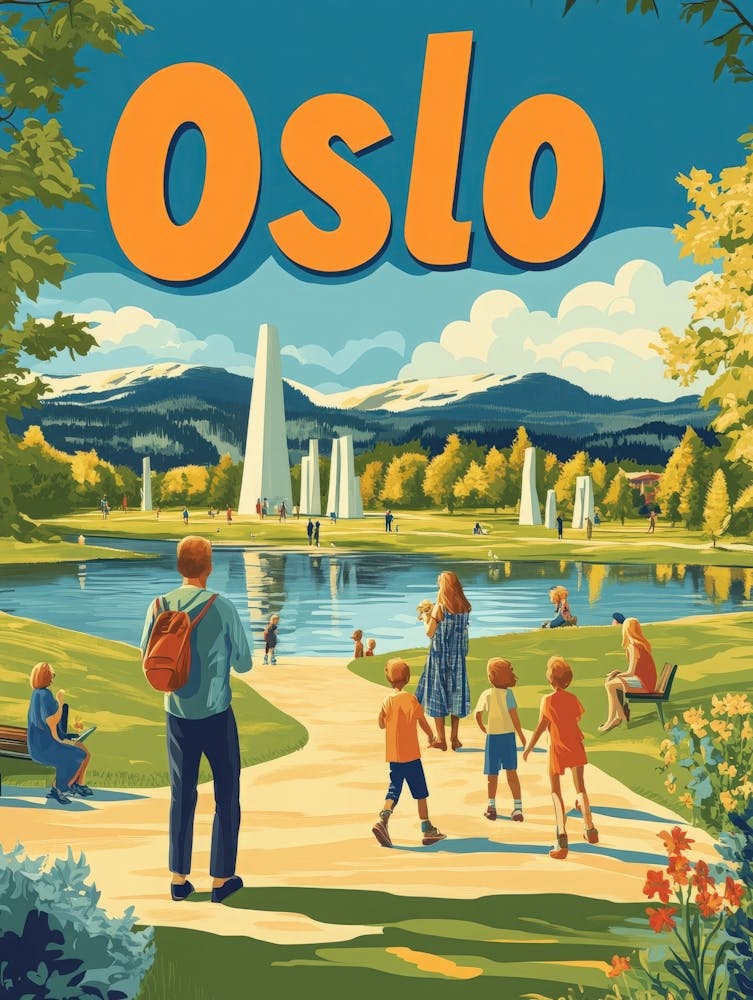 Aihrgdesign A 1970s Inspired Travel Poster For Oslo 2