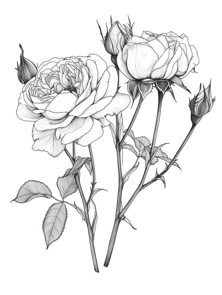 Roses Sketch 26