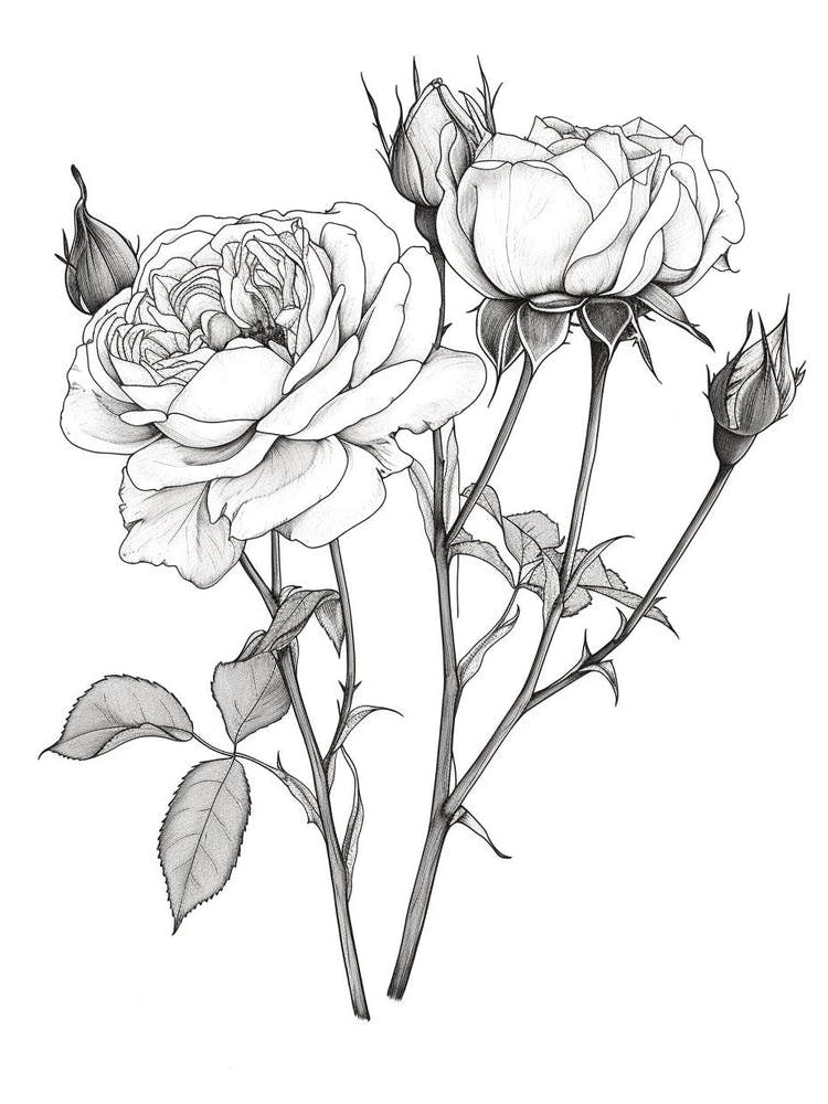Roses Sketch 26