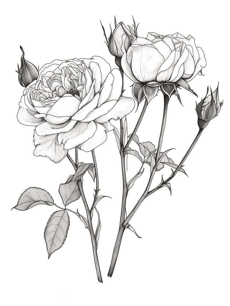 Roses Sketch 26
