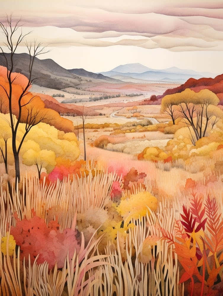 Autumn National Park Painting Ambor National Park Bolivia 2