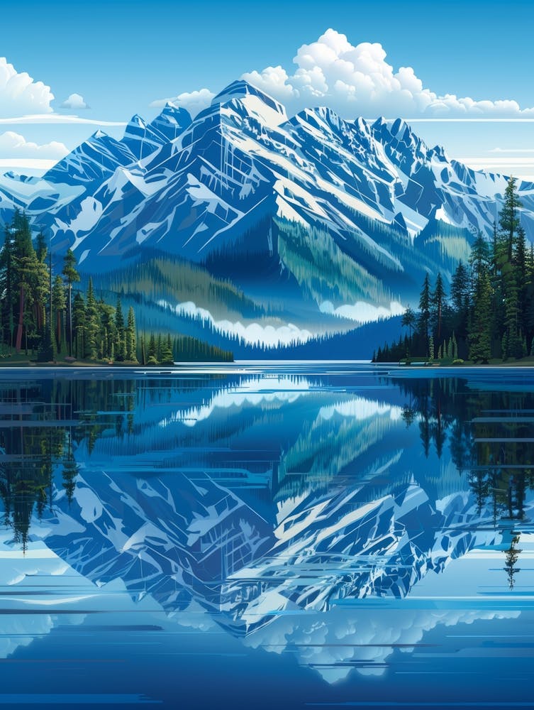 Mountains Reflected In A Lake