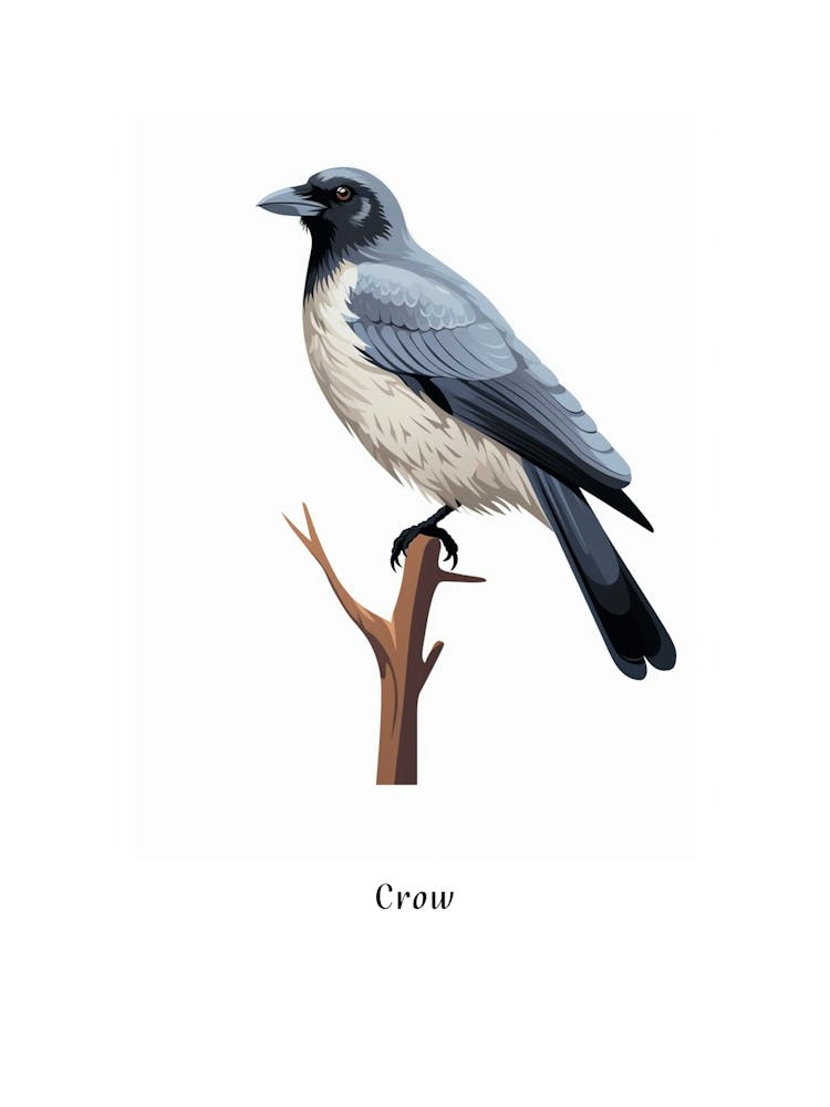 Crow Kids Animal Poster