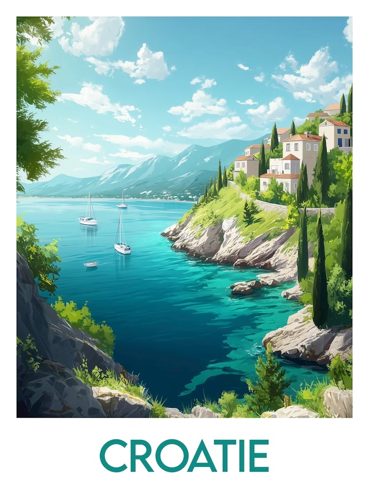 Affiche de voyage Croatie