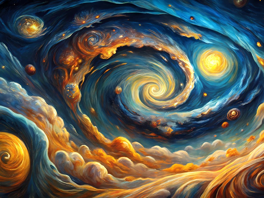 van gogh Galaxie-Gemälde