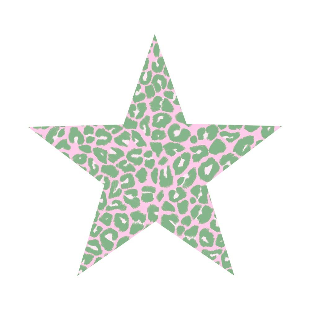 Pink and Green Leopard Star