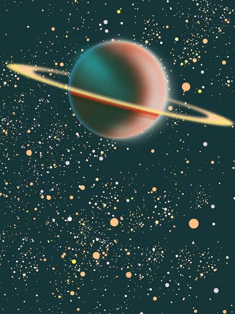 Saturn In Space