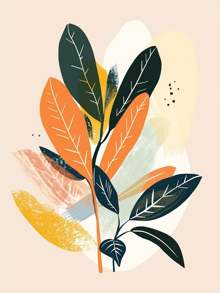 Prayer Plant Minimalist Illustration 8