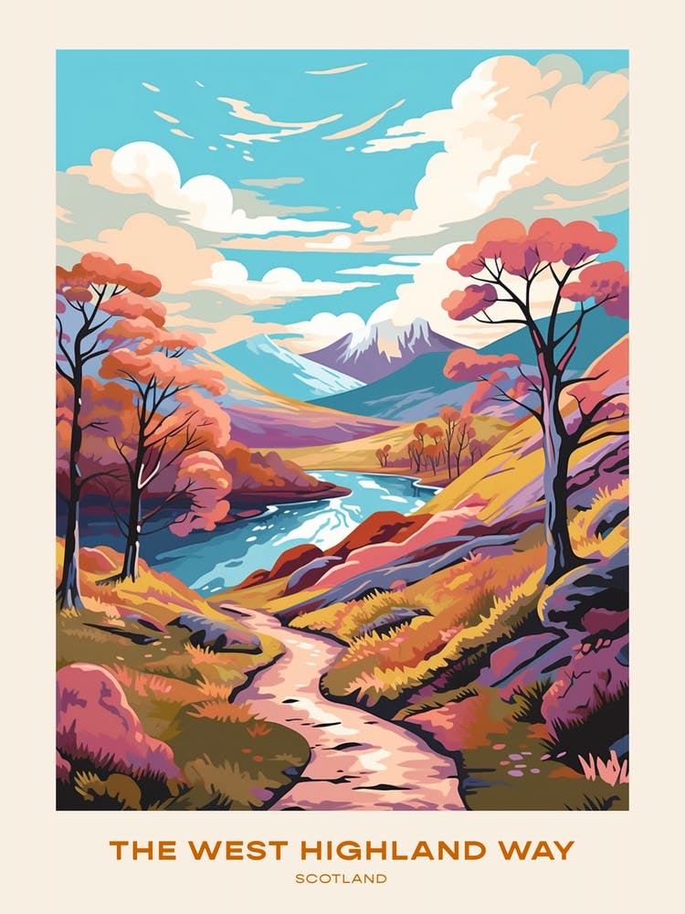 The West Highland Way Scotland 3 Hike Poster
