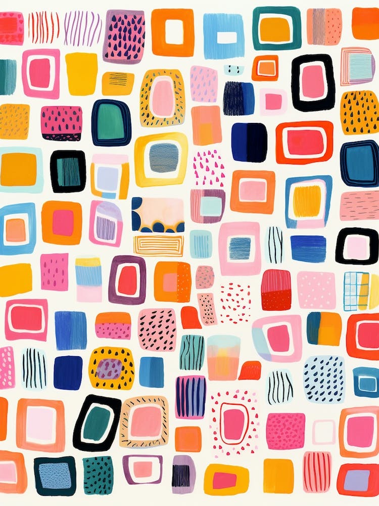 Crochet Illustration Colourful