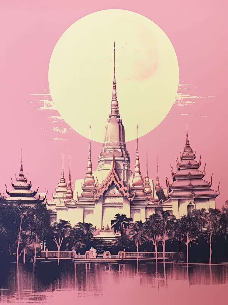 Bangkok In Risograph Style 1
