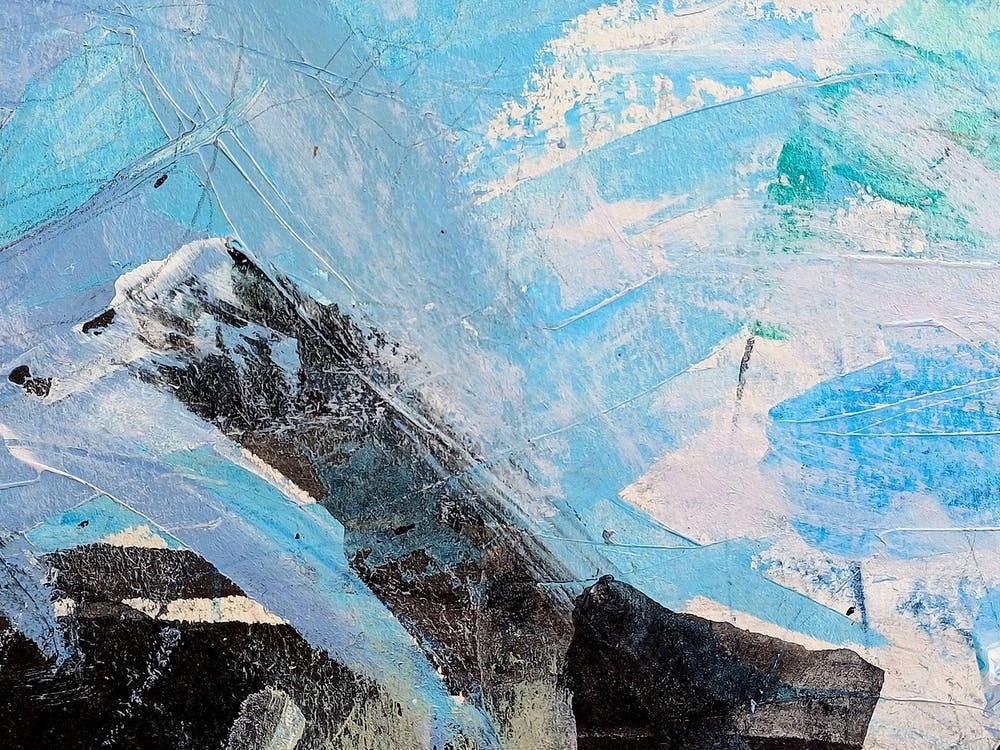 Wave, sea blue black