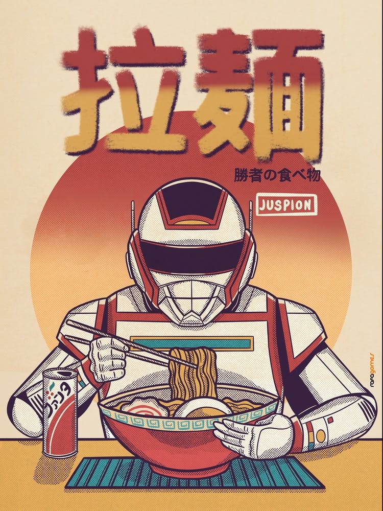 Juspion Eating Ramen