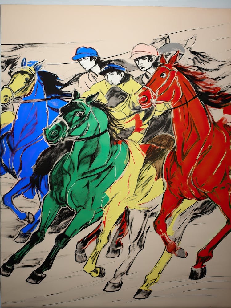 Horse Racing Pop Art 1
