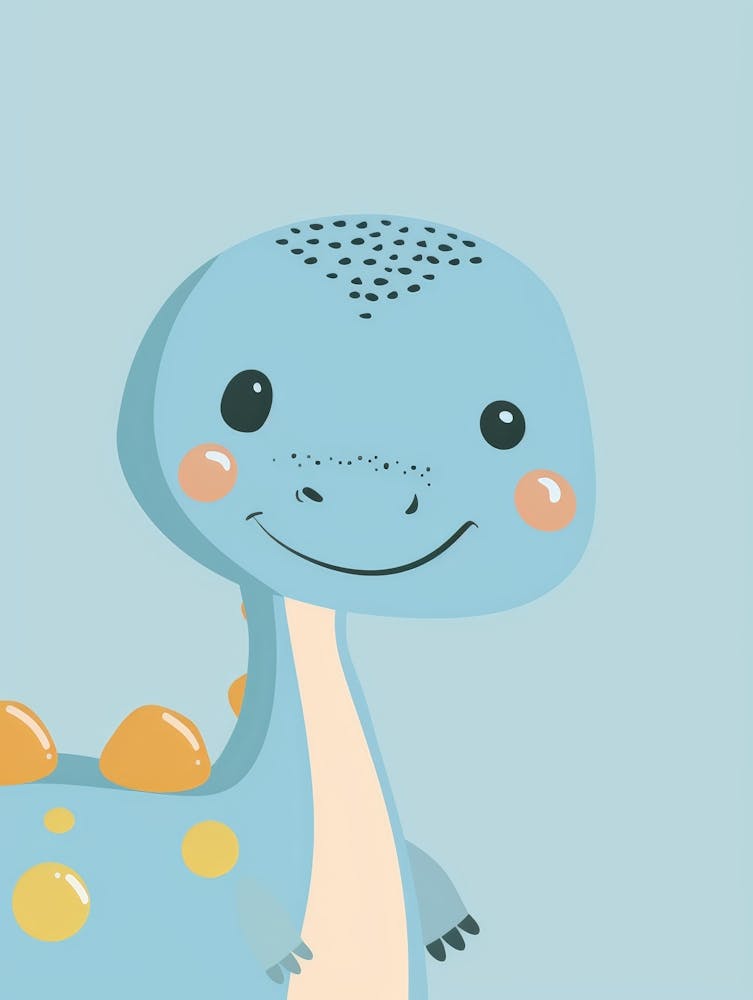 Cute Blue Dinosaur