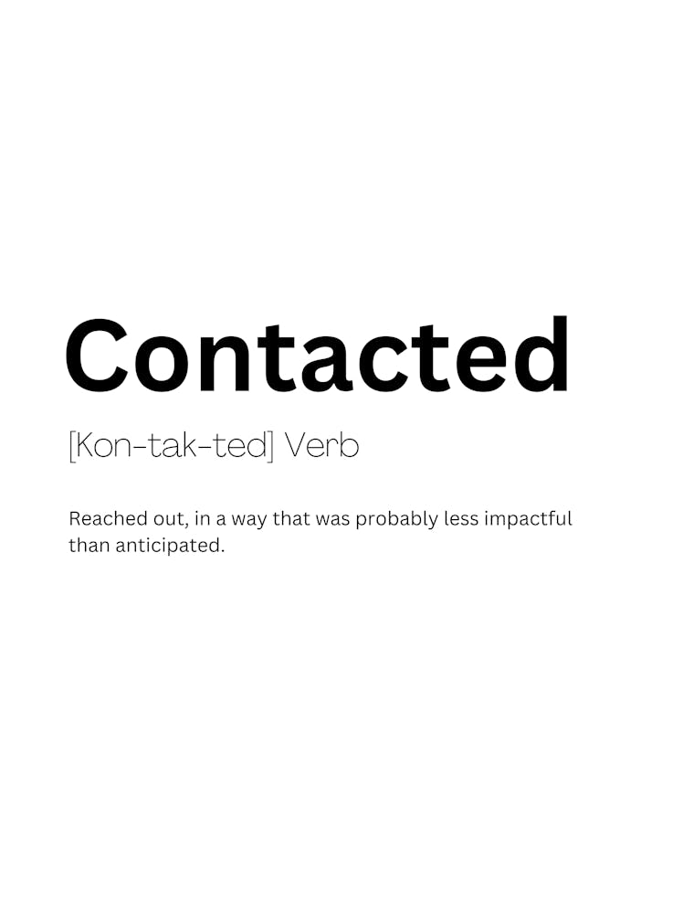 Contacted Definition Meaning