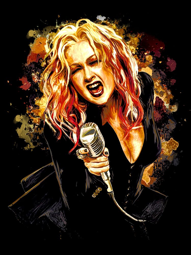 Painting Of Cyndi Lauper