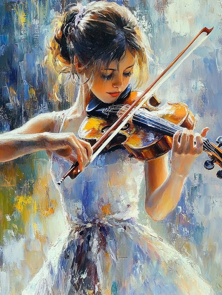 The Girl Playing A Violin