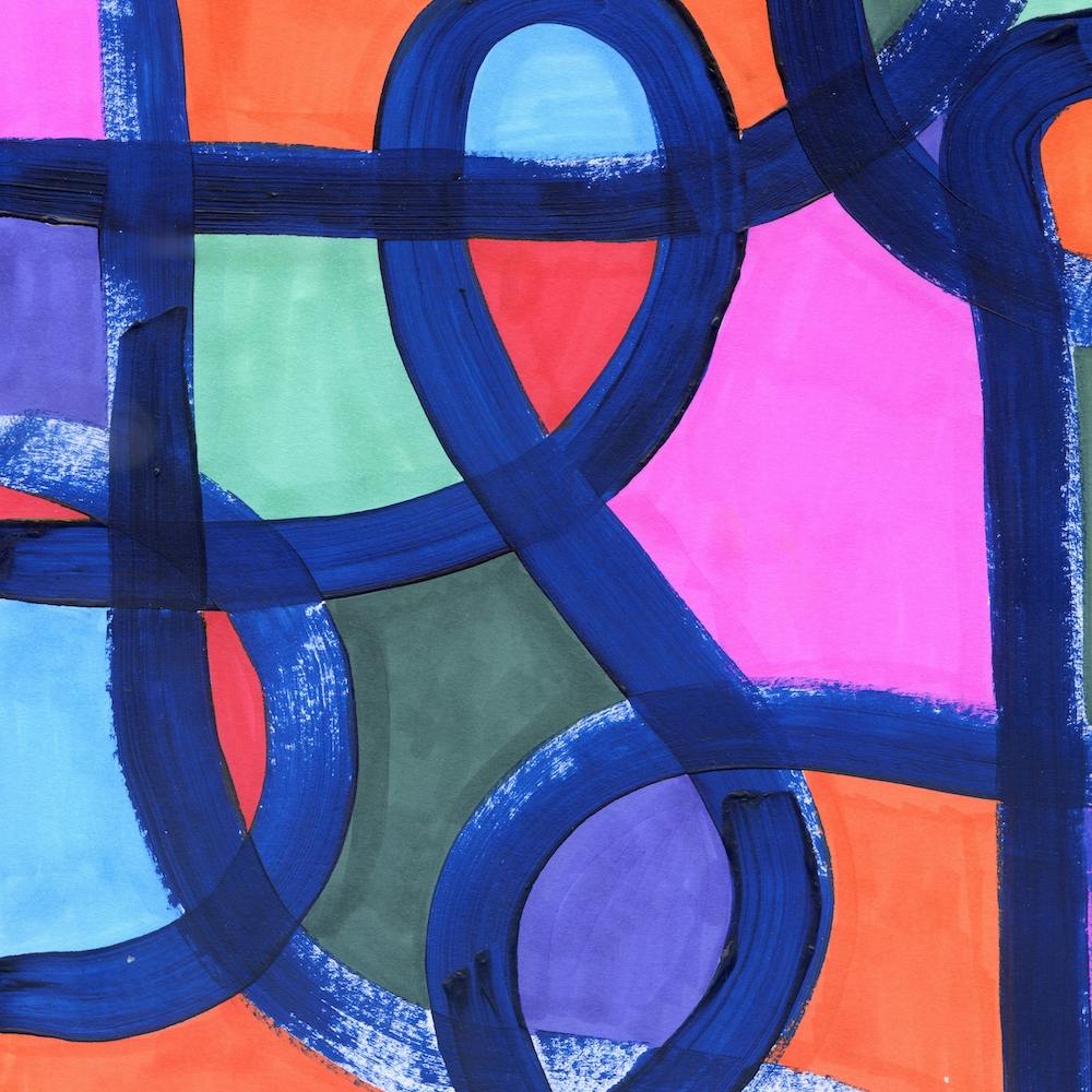 Abstract Painting with Pink