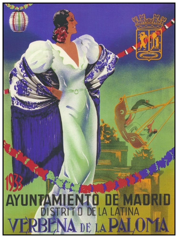 Madrid Spain Vintage Travel Poster