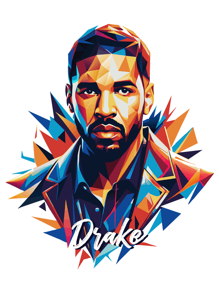 Drake 02 Portrait Music Icon Style WPAP Pop Art