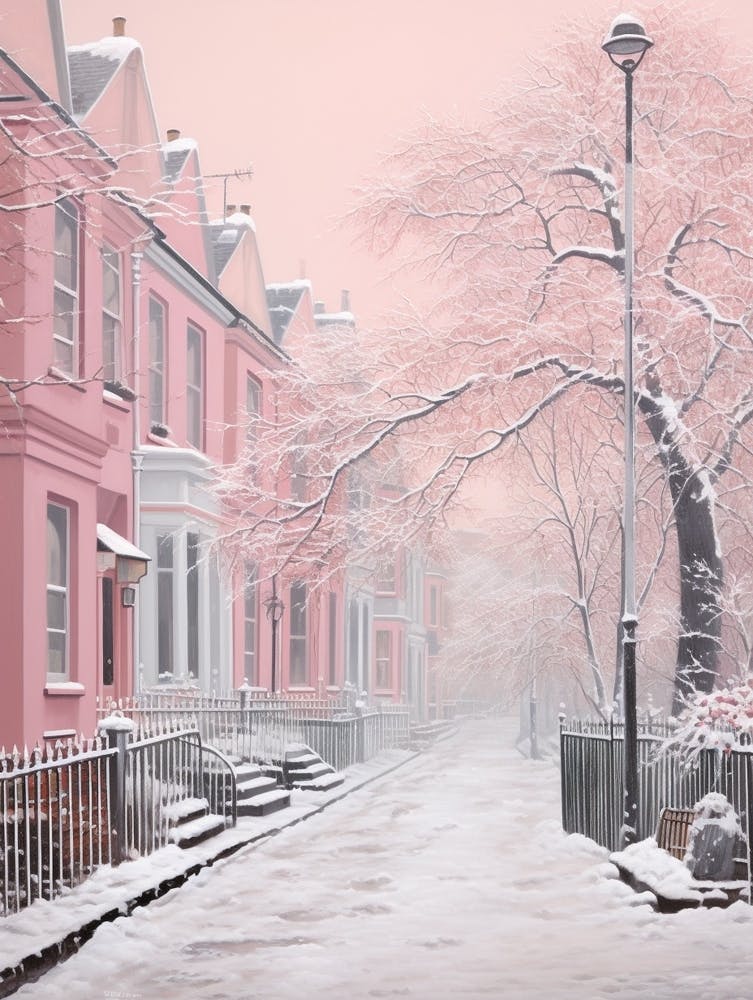 Dreamy Winter Painting London United Kingdom 10