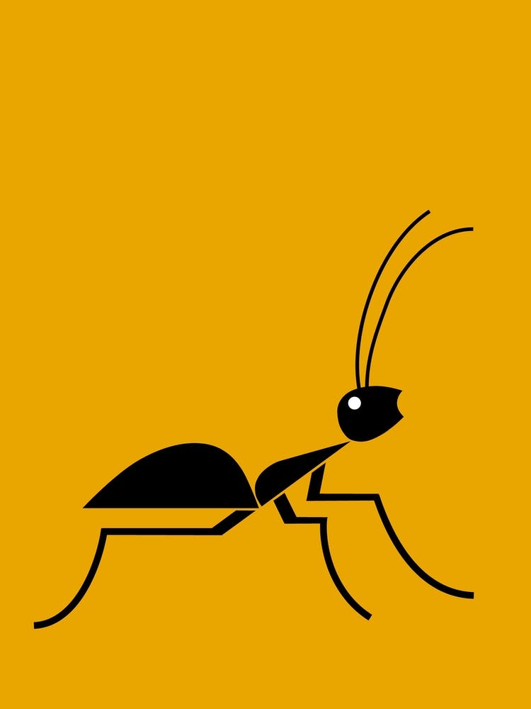 Abstract Ant Yellow