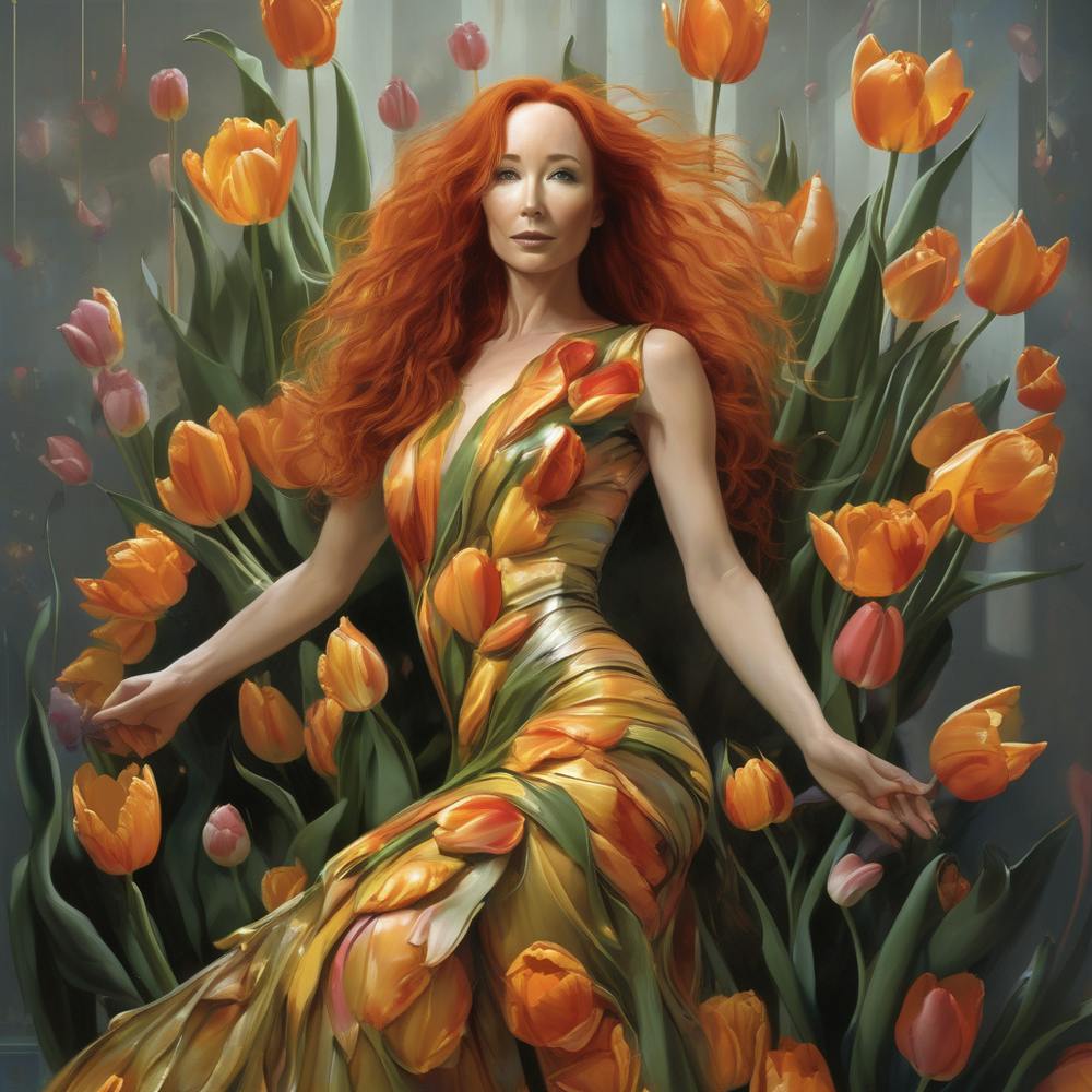 Tori in the Tulips