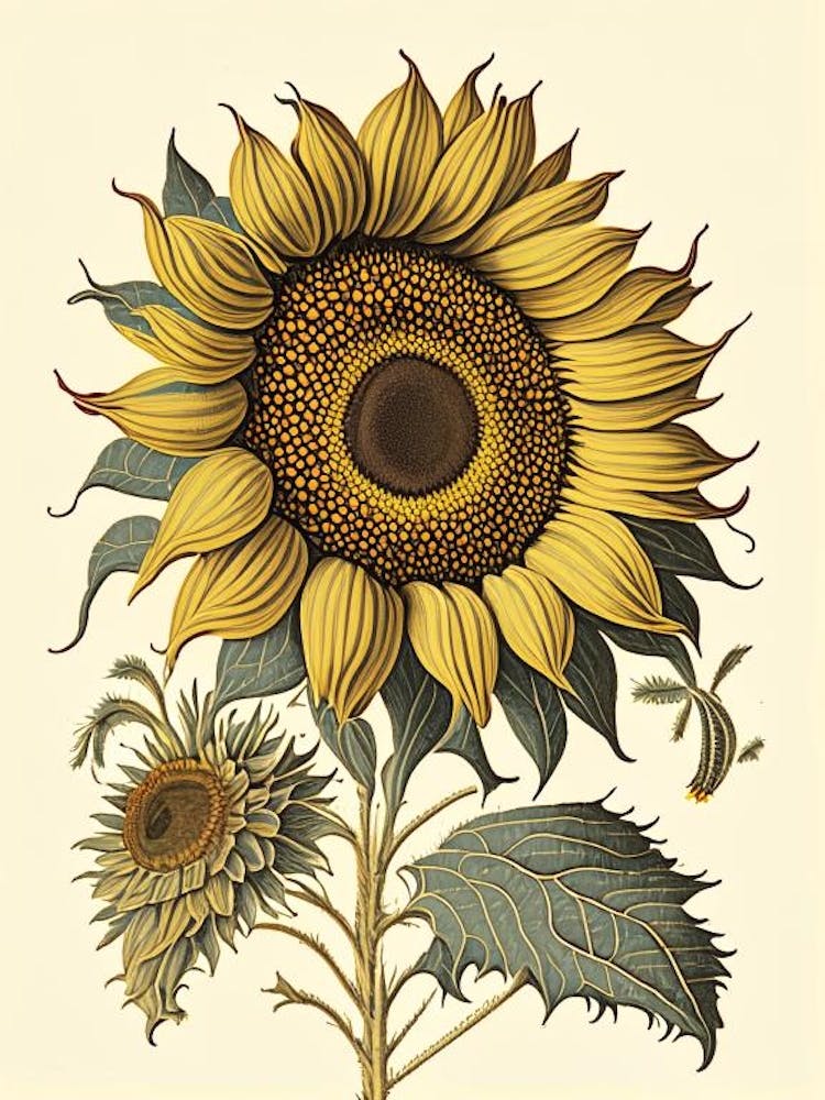 Desert Sunflower Wildflower Vintage Botanical 1