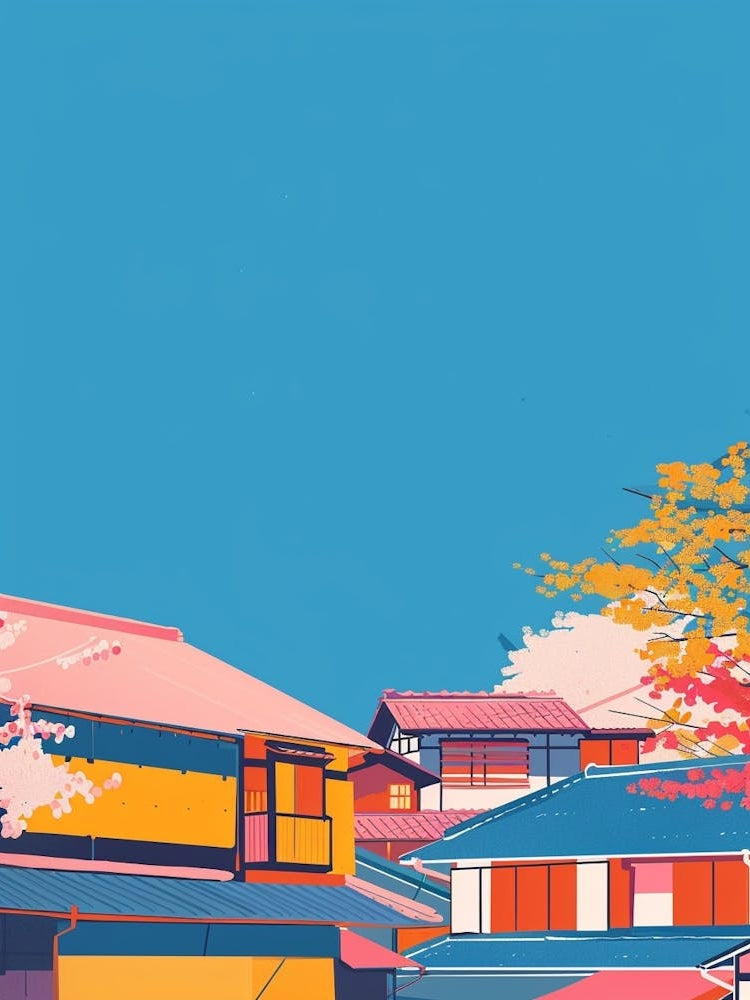 Kanazawa Japan 1 Colourful Illustration