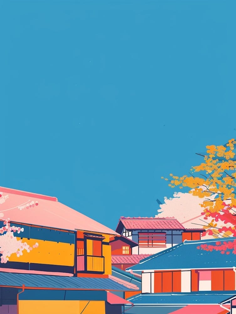 Kanazawa Japan 1 Colourful Illustration
