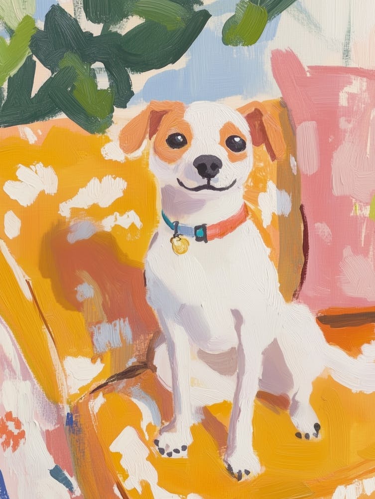 Jack Russel Terrier Gouache Painting