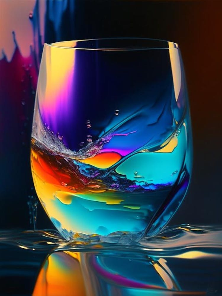 Glass Of Water Water Waterscape Bright Abstract 2