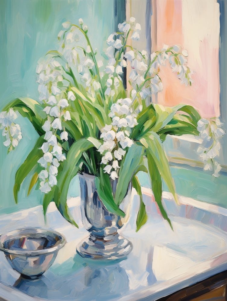 A Vase With Lily Of The Valley, Flower Bouquet 3