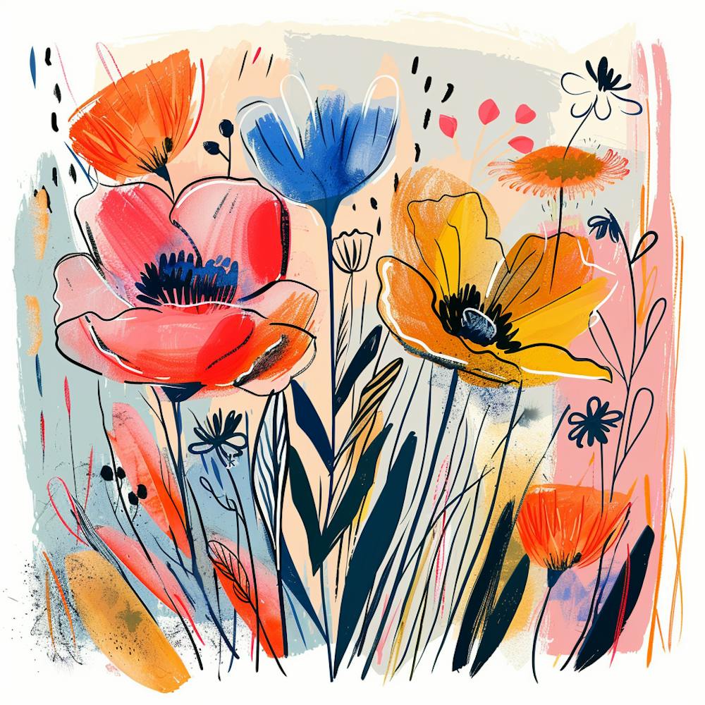 Watercolor Poppies