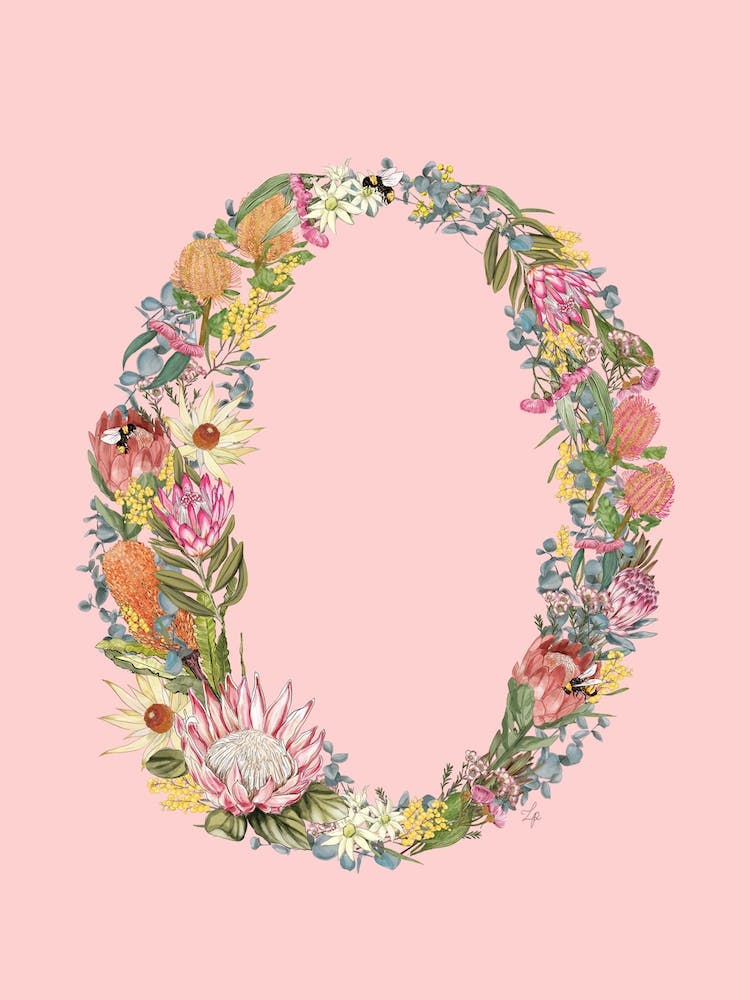 O Pink Alphabet Letter